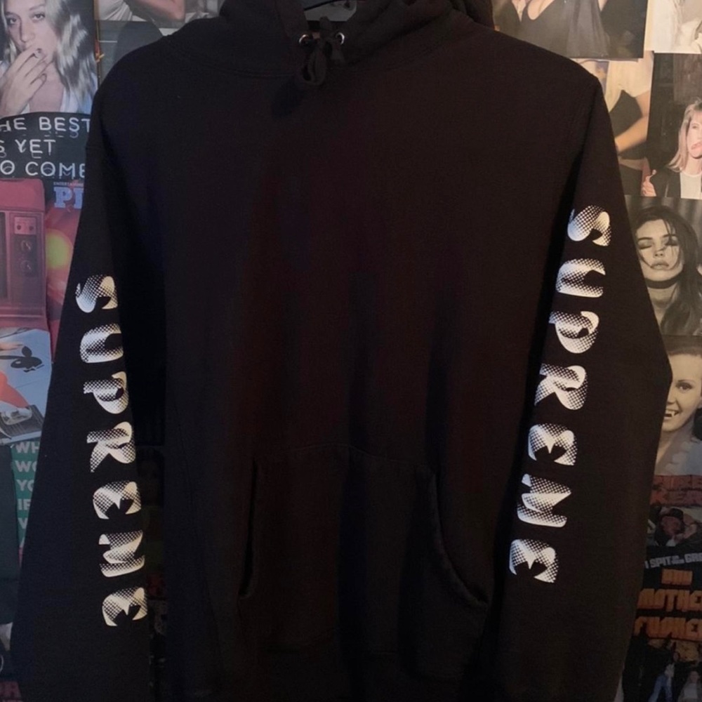 Gradient Sleeve Hooded Sweatshirt